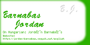 barnabas jordan business card